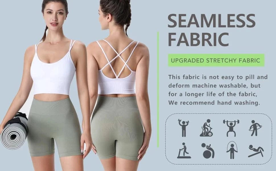 Women Strappy Sports Bras Padded Fitness Yoga Vest