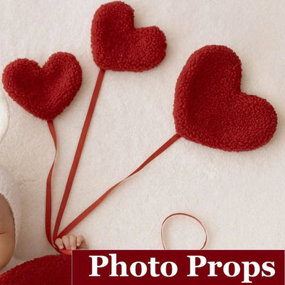 New-Baby Rabbit Costume With Cute Bunny Ear Hat & Love Shape Pocket Background Props | New-born Photography Theme Set