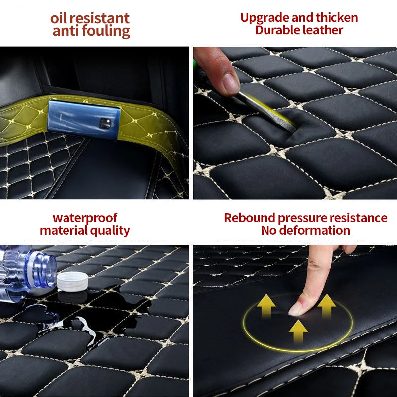 Car Floor Mats For Citroen DS5 DS 5 2011~2018 Durable Anti Dirty Pad Rugs Luxury Leather Mat Carpets Car Accessories