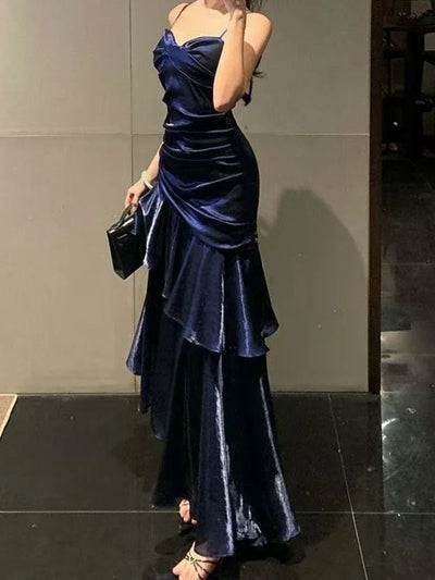 French Vintage Dress Women Lace Retro Elegant Evening Party Dress Female Sleeveless Chic Midi Dress 2025 Fashion Summer New
