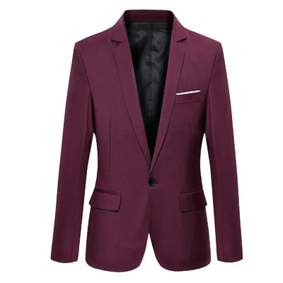 Blue Men Blazers Work Office 2025 Men Tuxedos for Formal Occasions Pockets Coat Blazers Male Custom Men's Business Slim Blazers