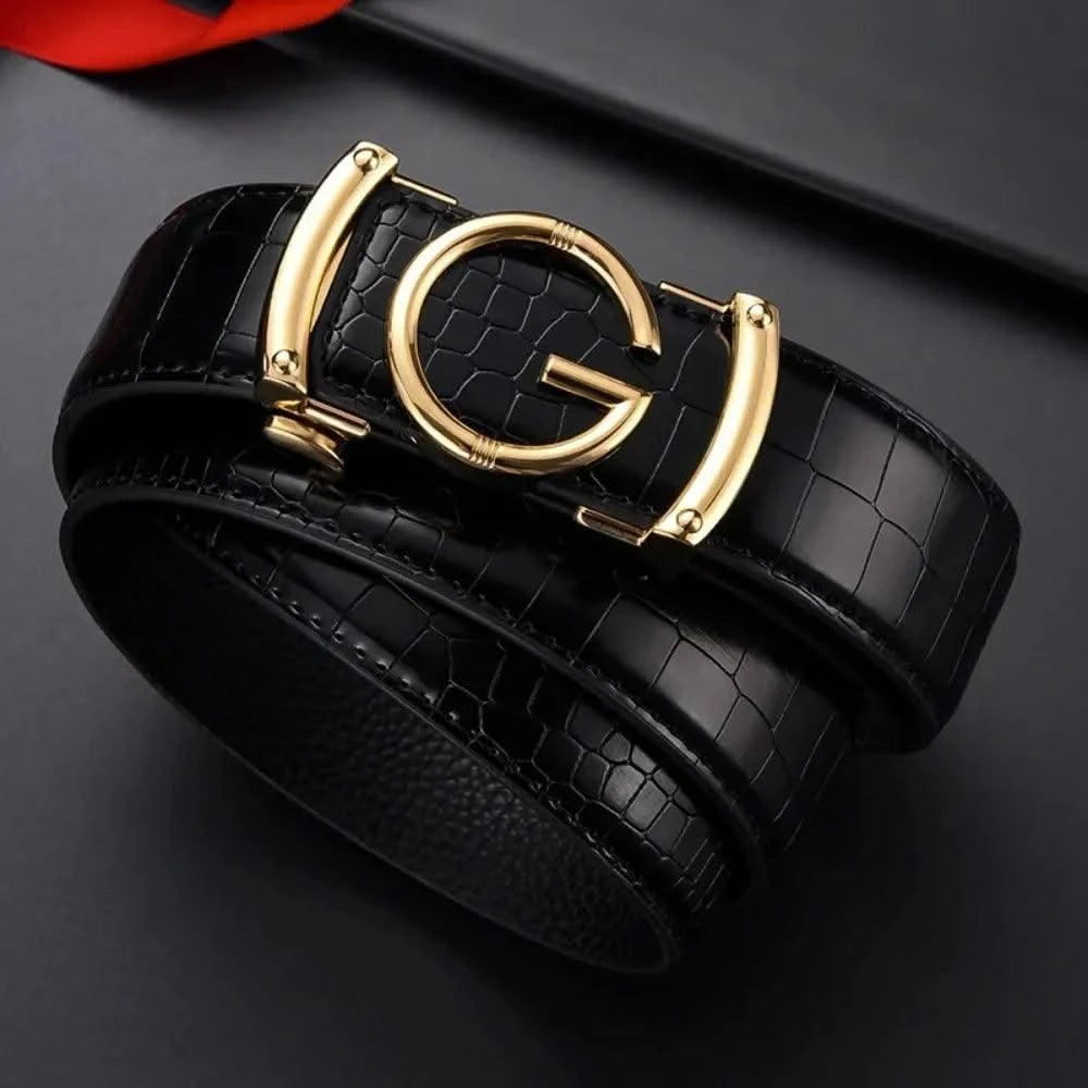 Designer Belts Men Fashion V Letter | Genuine Leather Belt Men | Classic Exquisite Waist Strap High Quality