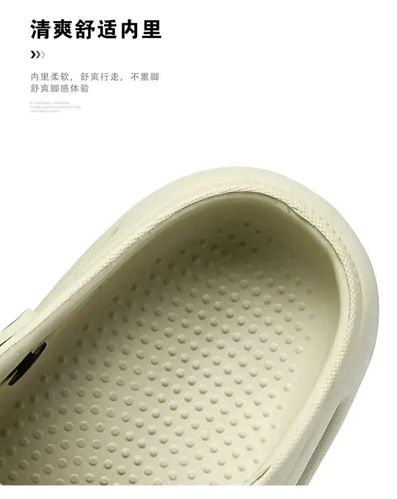 2025 New Men's Clogs Slippers Sandal Men Garden Shoes Flat Sandals Male Sneakers Outdoor Home Clogs Slides Men Summer Shoes - Elanique