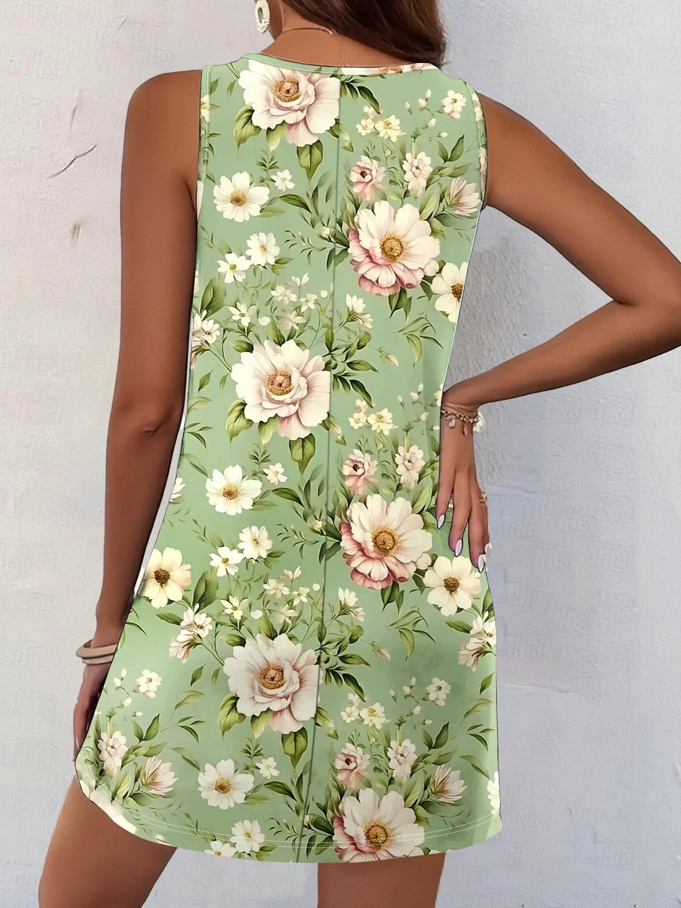 Women Summer Sleeveless Bohemian Dress Exclusive Print Vacation Dress  Birthday Dress for Women Beach Dress Dress for Women