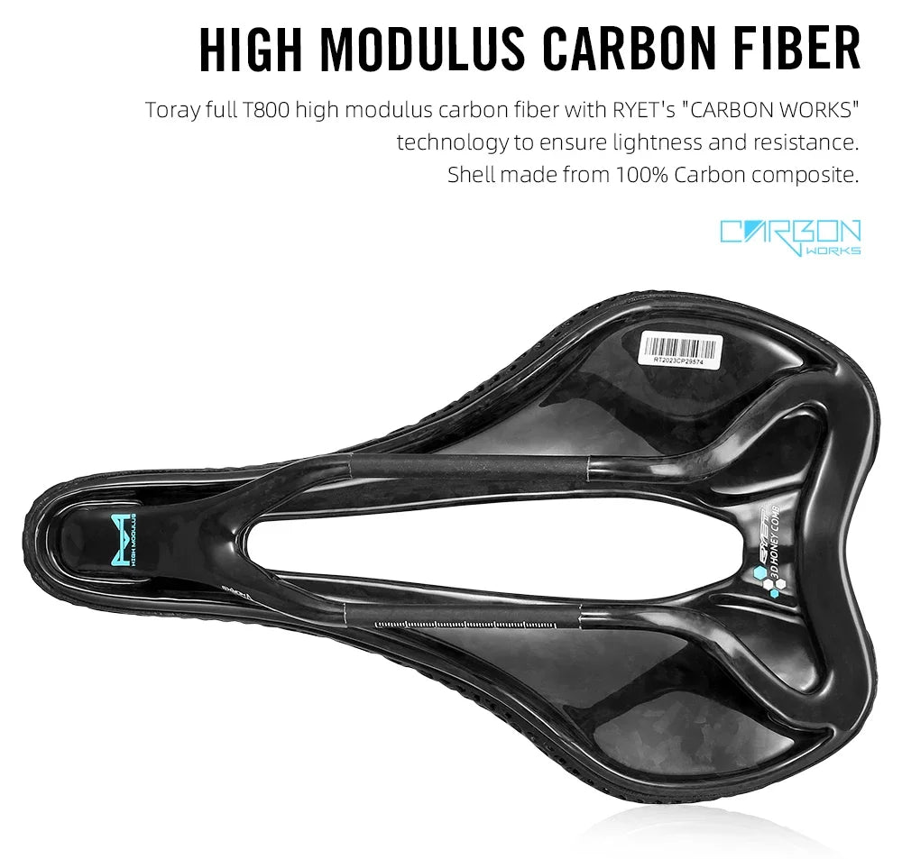 Racing Saddles Bicycle Seat RYET Ultralight 3D Printed Bike Saddle Carbon Saddle Mountain Road MTB Cushion Cycling Seating Parts