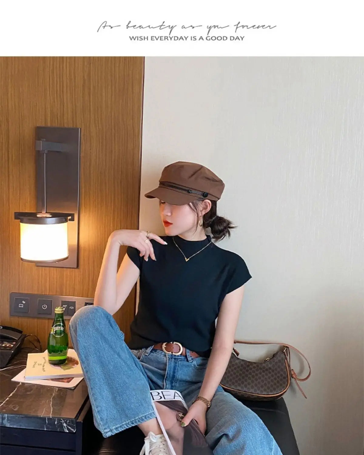 Crew Neck Fashion Women T Shirt Street Casual Knitted T-Shirt Solid Top Tees Sexy Slim Summer Short Sleeve Women's Clothing