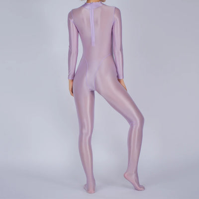 Sexy Womens Glossy Shiny Silky Tights Swimsuit Leggings Bodysuit Jumpsuit Ladies Elasticity Breathable Leotard Sleeping Romper