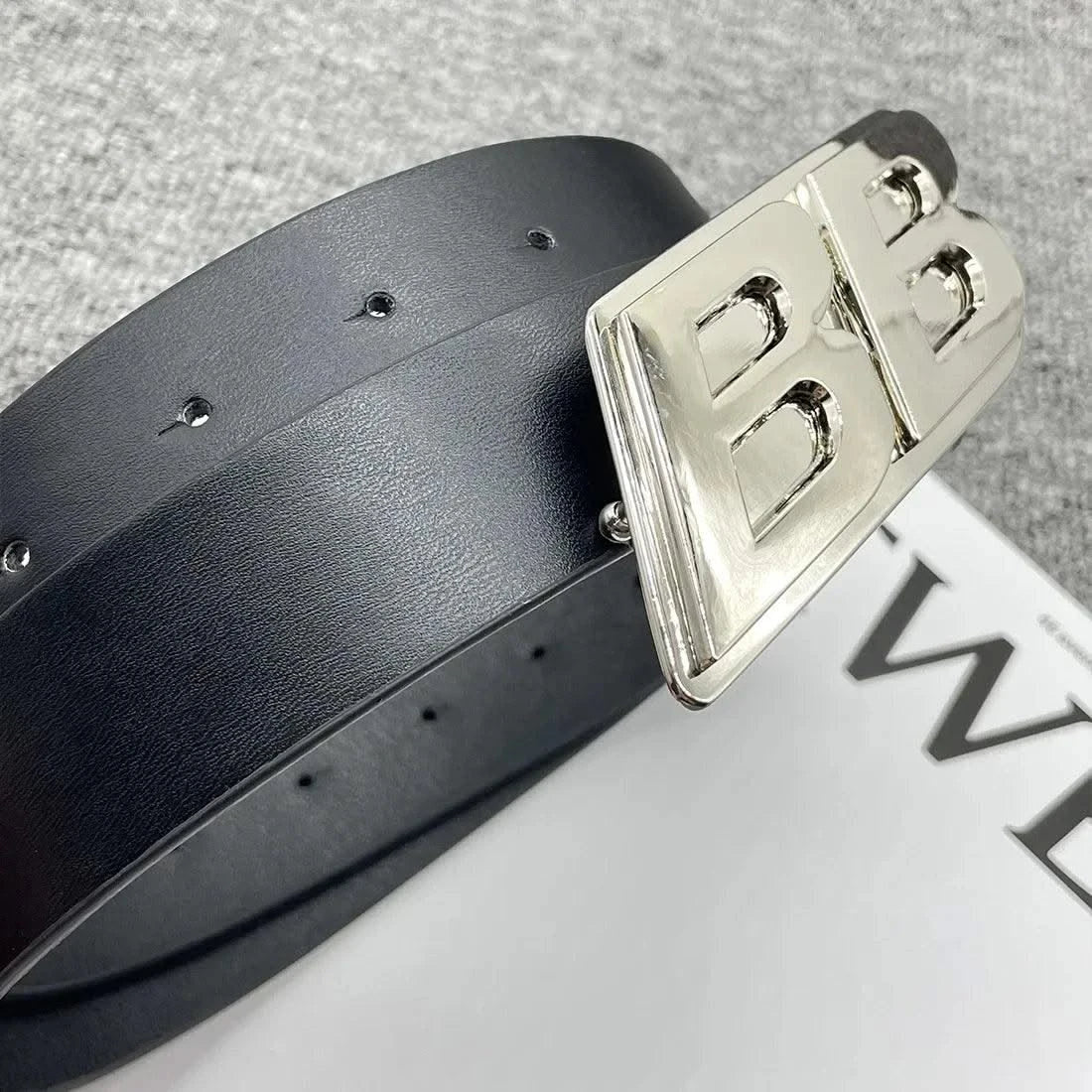 Men's Belt Wide Letter Casual Temperament Belt |Retro European and American Fashion Belt