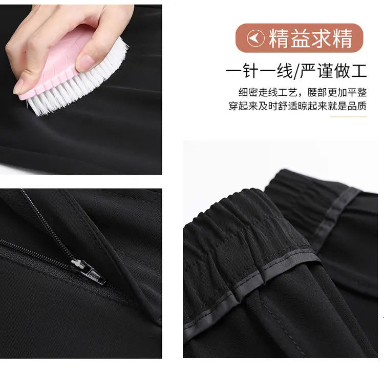 Wide-leg Pants for Women with High Waist Drape Slim Work Clothes Straight and Casual Floor Mopping Small Suit