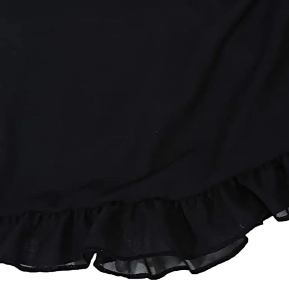 Swimsuit Coverups for Women Ruffle Hem Sarong Beach Bikini Wrap Sheer Short Skirt Chiffon Scarf for Swimwear