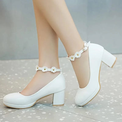 Platform Pump High Heels(30-43) With Fashion Flowers for Children, Girls | Kids Princess Sandals | Party  | Wedding
