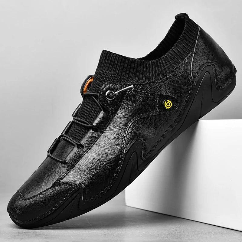 Men Shoes Casual Leather Handmade Men Sneakers Breathable Driving Shoes Designer Men's Loafers Fashion Moccasins Zapatos Hombre