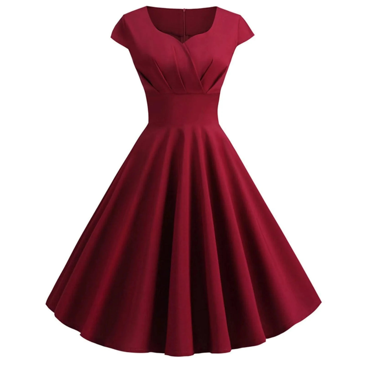 Pink Summer Elegant Party Midi Dress Women V Neck Vintage Robe Elegant Vintage Rockabilly Pin Up Party Office Midi Dresses