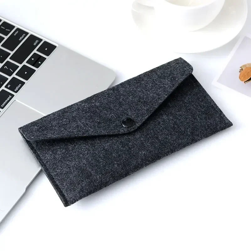 Felt Envelope Mobile Phone Bag Storage Pouch Wallet Credit Card Holder Business Change Purse Bag Thin Wallet Card Holde