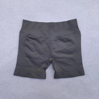 Gym Shorts Women Fitness Sports Biker Shorts 4.5" Low Ribbed Band Yoga Shorts Workout Scrunch Butt Seamless Leggings