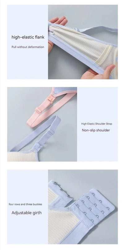 All-season Maternity Bra For Pregnant Women Breast-lifting Anti-sagging Front-opening Design For Breastfeeding Made  Pure Cotton