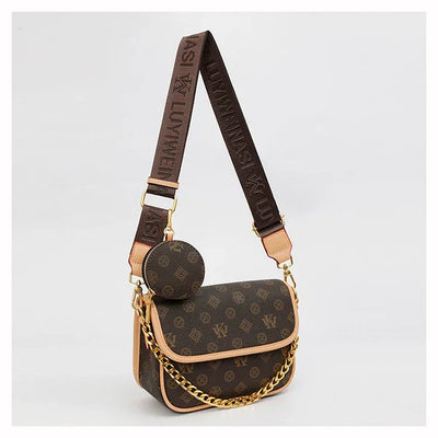 Designer Women's Leather Handbag - Elegant Crossbody Shoulder Messenger Bag Luxury Brand Tote Purse Stylish Ladies