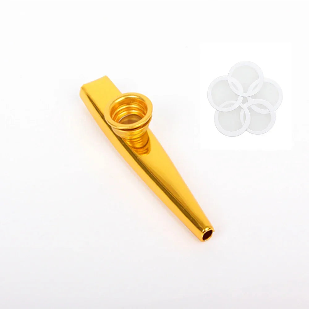 Metal Kazoo Musical Instruments Flutes Diaphragm Mouth Kazoos Musical Instruments Good Companion for Guitar