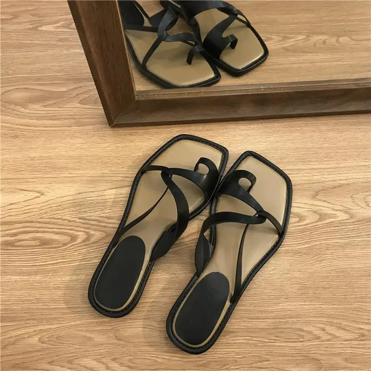 Women's Sandals Summer New 2024 Women Casual Flat Shoes Outdoor Clip Toe Flip Flops Women Beach Non-slip Sandals