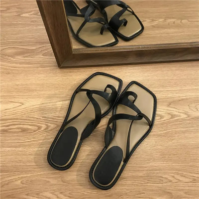 Women's Sandals Summer New 2024 Women Casual Flat Shoes Outdoor Clip Toe Flip Flops Women Beach Non-slip Sandals