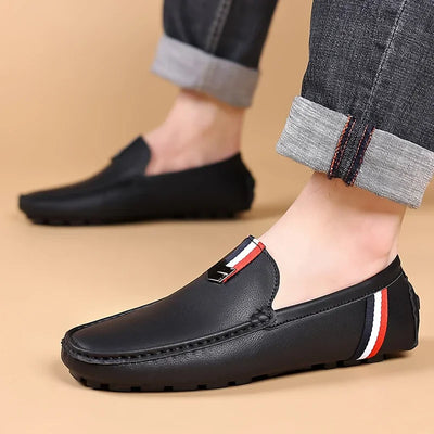 MAEDEF Men's Loafers High Quality Anti-slip Casual Shoes Men's Leather Loafer Outdoor Breathable Lightweight Soft Driving Shoes