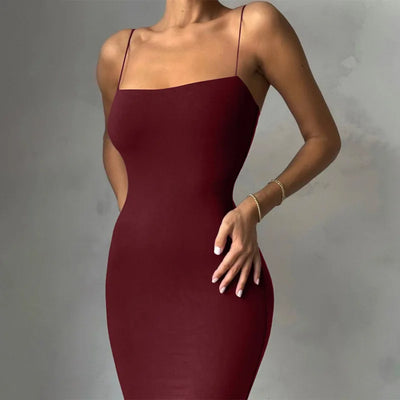 New Dresses 2025 Woman Fashion Summer Sexy Halter Temperament Halter Long Dress Slim Skirts Women's Clothing Tops
