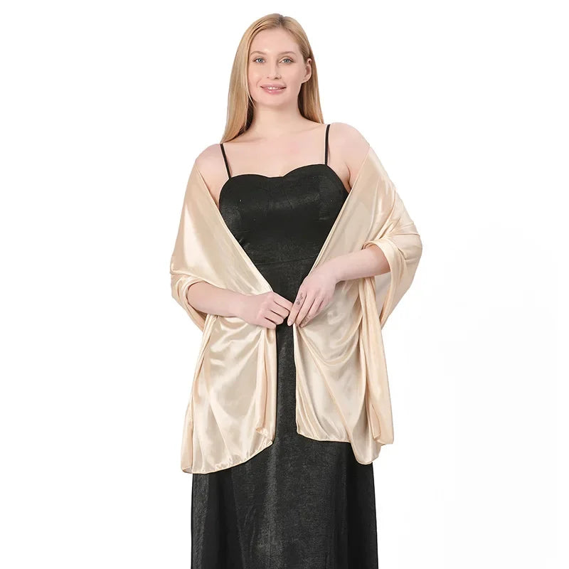 Elegant Silky Evening Dresses Shawls for Women Wedding Party Shawl Bride Bridesmaid Boleros Shrugs Banquet Capes Wraps