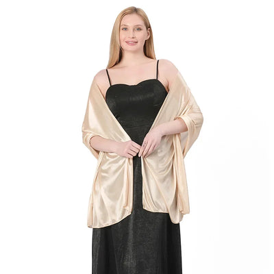 Elegant Silky Evening Dresses Shawls for Women Wedding Party Shawl Bride Bridesmaid Boleros Shrugs Banquet Capes Wraps