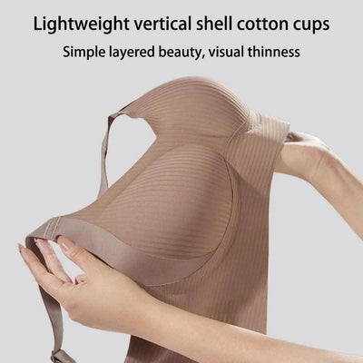 Plus Size Women Seamless Bras Sexy V Waist Brassiere Padded Wireless Soft Sleepwear Female Solid Breathable Underwear Lingerie