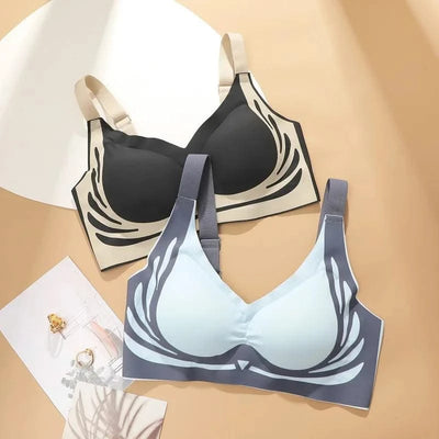 Plus Size Super Gather Push Up Bras Women Soft Support Seamless Underwear Female Full Cup Lift-Up Bras No Steel Sleepwear