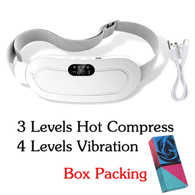 Electric Waist Massager Women Vibrator Menstrual Cramp Period Pain Relief Warmer Blood Circulation Abdominal Massage Belt