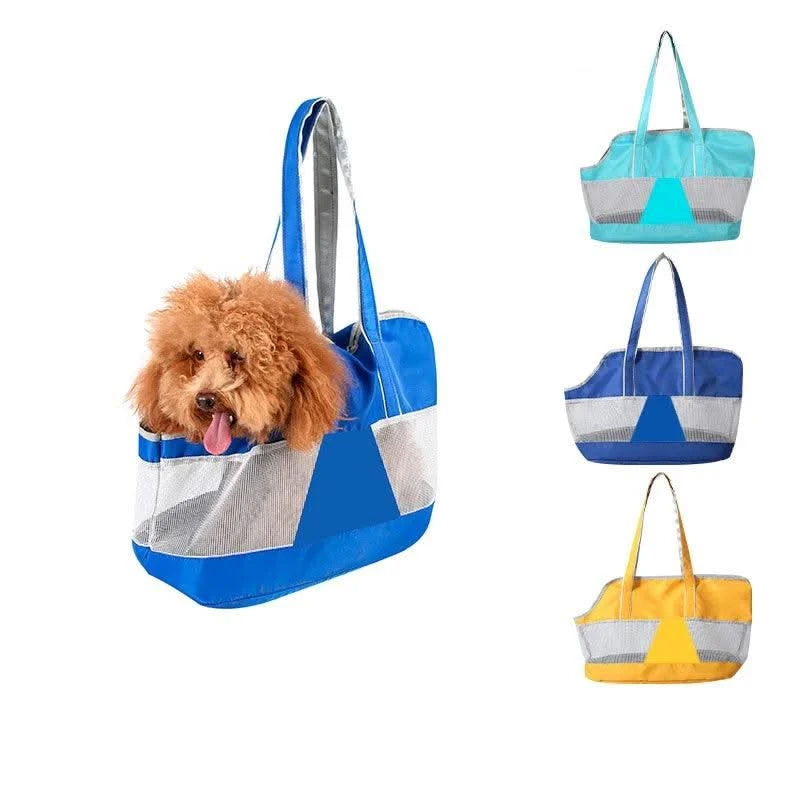 Small Dog Accessories Single-shoulder Portable Bag Pet Carrying Handbag Cat  Tote Travel Foldable Mesh Carriers Tote Car Cover