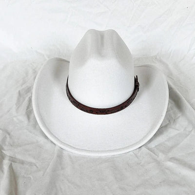 Men's Western Women's Cowboy Hat Army Green Men's Women's Cowboy Jazz Hat Wide Brim Felt Fedora Sombrero Hombre
