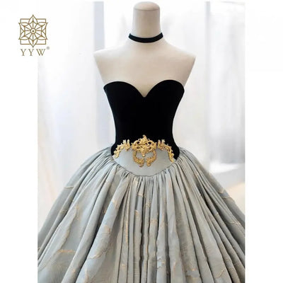 Luxury Dress For Women Ladies Sleeveless Elegant Wedding Ball Gown Ceremony Party Stain Banquet Vestido Red Carpet Ceremony Gown