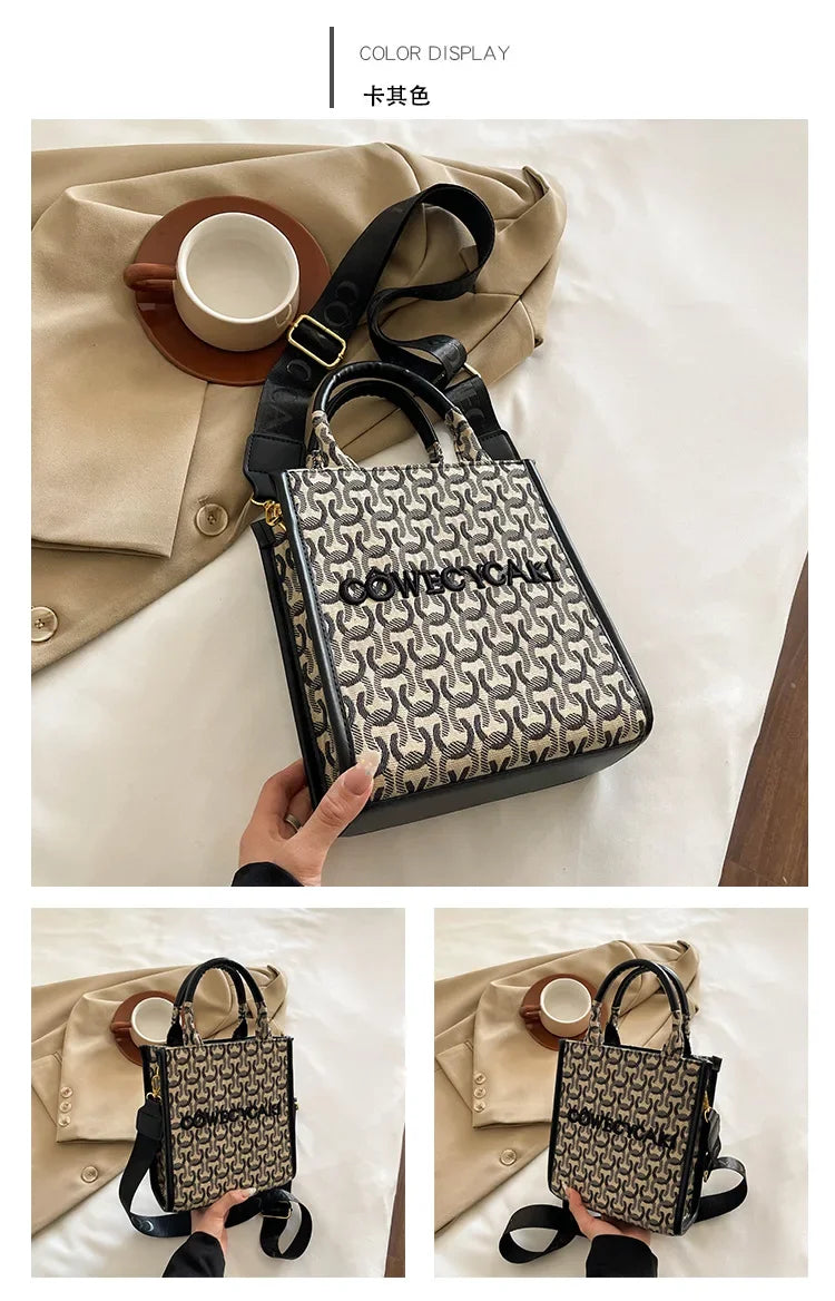2025 Designer Sheet Music Bag for Women - Colorblock Crossbody Purse, Chic Shoulder & Handheld Tote with Adjustable Strap