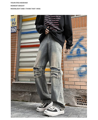 Men Clothing 2025 Y2K Fashion Stretch Slim Ripped Jeans Pants Vintage Skinny Biker Denim Trousers Ankle Zipper Ropa Hombre Jeans