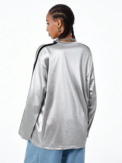Sporty Activewear Number Printed T Shirt Casual Loose O-Neck Short Sleeve Tees Women 2025 Summer Fashion Streetwear Lady