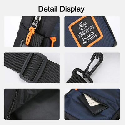 Men's Business Shoulder Bag Casual Man's Messenger Bag Durable Male Handbag Waterproof Oxford Cloth Bag Mini Mobile Phone Bags