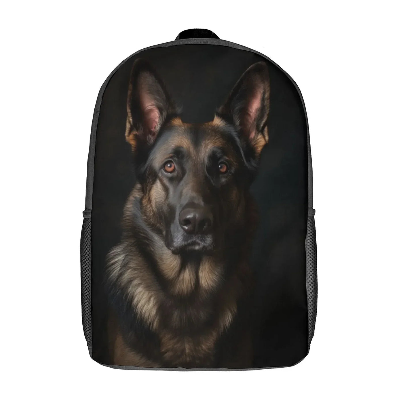 German Shepard Portrait Mochilas De Hombre Printed Zipper Backpack Book Bag Kindergarten Bag Boys 17 Inch School Backpack Bag