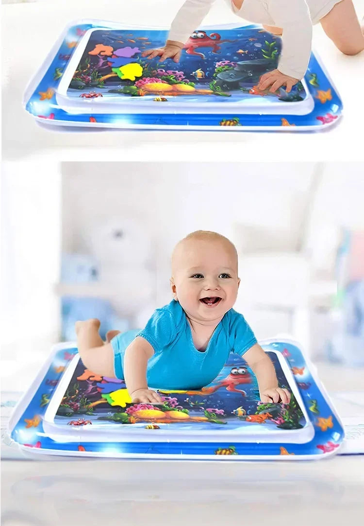 Summer Inflatable Water Mat PVC Playmat Toddler Activity Play Center Water Mat for Babies Early Education Developing Summer Toy