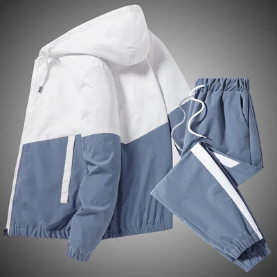 Men Casual Joggers Hooded Sportswear Jackets Pants 2 Piece Sets HipHop Running Sports Suit Tracksuit Sweatpants Hoodies Colombia