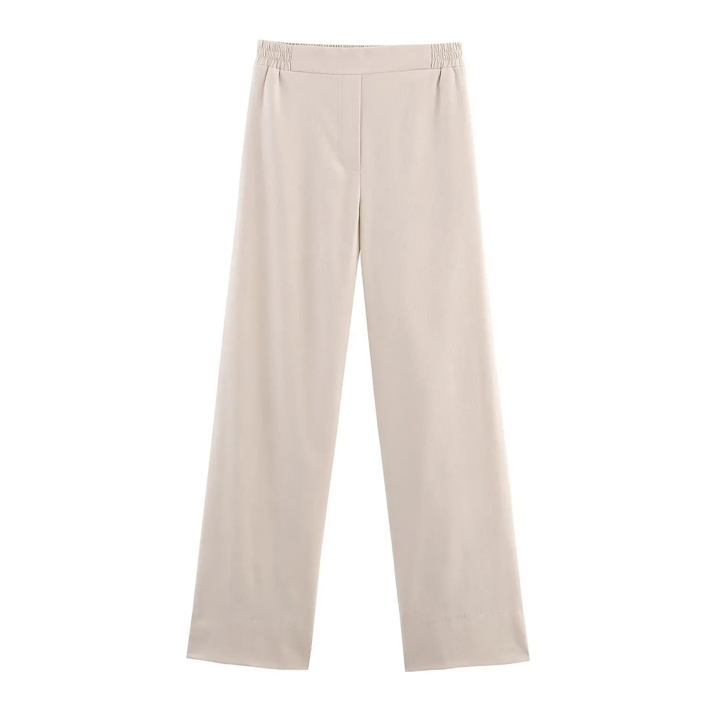 2025 new women's clothing European and American style fashionable versatile blended loose elastic trousers
