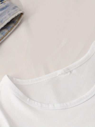 Women'S Casual Crew Neck T-Shirt Blend with Medium Stretch Knit Fabric Short Sleeve Tee with Mafalda Graphic Print for