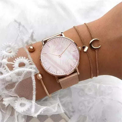 Luxury Brand Watches For Women Fashion Alloy Analog Ladies Quartz Wrist Watches Simple Elegant Women Watch Gifts Montre Femme