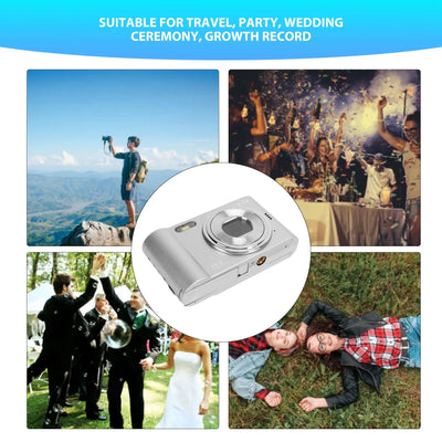 Digital Camera 2.4in Digital Camera 48MP 1080P 8X Zoom Selfie Anti Shaking Camera for Teens Students Boys Girls Seniors