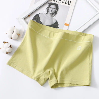 Women Boxers Underwear Cotton Breathable Ladies Safety Short Pants Female Seamless Underpants Solid Cozy Boyshorts Sexy Lingerie