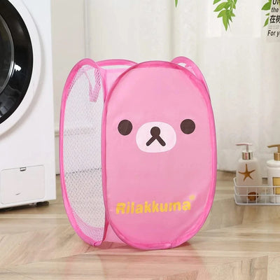Home essential  Dirty Clothes Folding Storage Basket Household Childrens Toy Storage Box Open Mesh Sorting Basket
