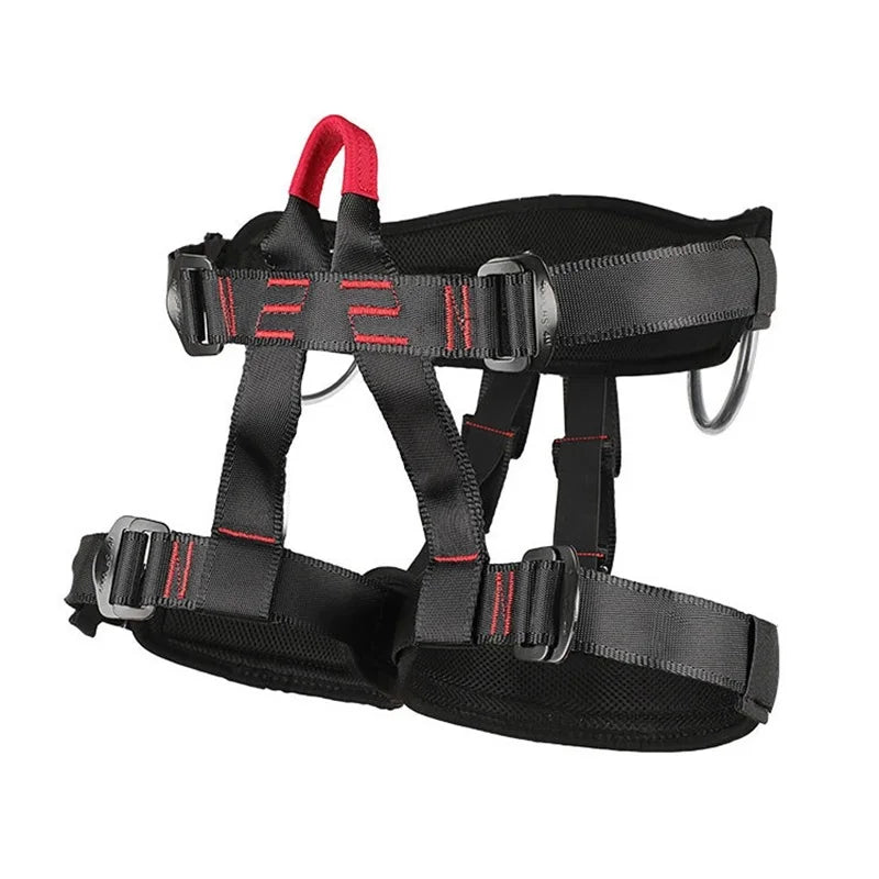 Professional Outdoor Harness Rock Climbing Half-Body Harnesses Waist Support Safety Belt Aerial Survival Mountain Tools