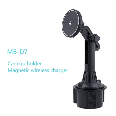 15W Magnetic Wireless Car Mount For MagSafe Cup Holder Car Phone Mount For IOS Phone 12/13/14