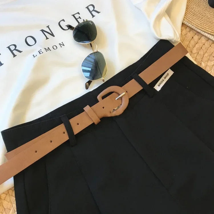 New Wide Leg Shorts for Women 2024 Summer Thin Cotton A Line Short Pants Office Lady Classic Loose Casual Zipper Women‘s Shorts